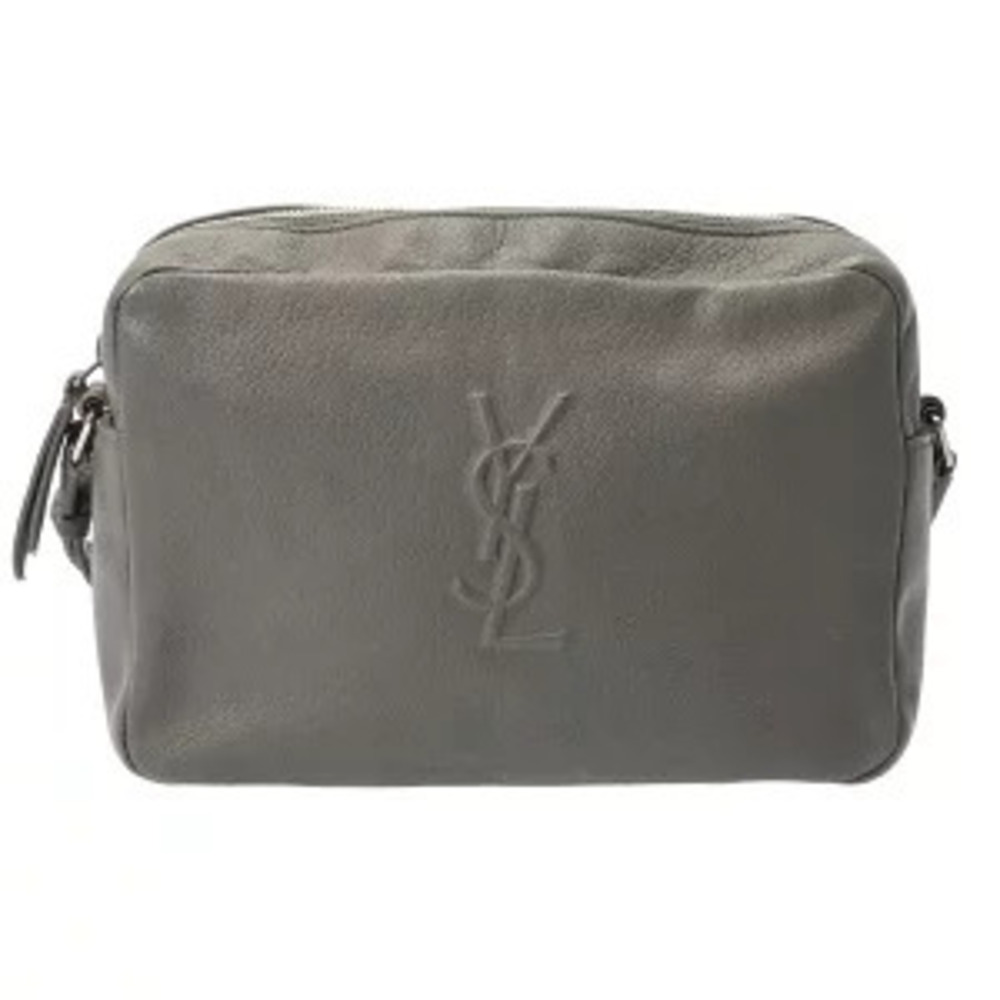 Saint Laurent Lou Camera Bag Gray Grain Leather Shoulder